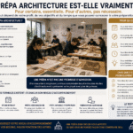 Infographie expliquant l’utilité d’une prépa architecture selon le profil du candidat, ses objectifs et son besoin d’accompagnement.